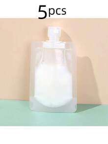 30ml/50ml/100ml 3pcs/5pcs Portable Liquid Cosmetic Packaging Bags, Refillable Shampoo Squeeze Pouch, Reusable Travel Bottles - Multicolor - View 14