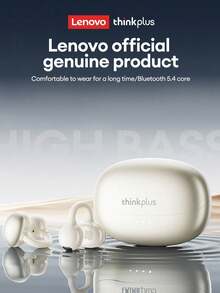 Lenovo 联想LK6蓝牙耳机，耳挂式，蓝牙5.4，环绕立体声，深沉低音，低延迟，游戏和音乐两用，ENC主动降噪，超长续航，智能触控，兼容苹果、安卓智能手机、电脑、平板电脑 - 查看 4