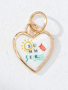 1 Pc Colorful DIY Jewelry Making Charms - Gold Plated Summer Themed DIY Craft Pendants For Necklace, Bracelets - Ocean Themed French Style Jewelry Making Charm & Basic Stainless Steel Chains - Multicolor - View 27