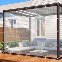 1 Stück wasserdichte transparente Kunststoff-Regenhülle - Strapazierfähige UV-beständige staubdichte Überdachung geeignet für Garten, Balkon, Gewächshaus - Wasserdichter Kunststoff-Sonnenschutz für Sukkulenten, Blumen, Haustierunterkünfte - A - Übersicht 7
