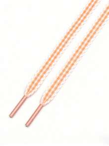 1 Pair/2pcs Geometric Diamond Pattern Polyester Shoelaces, Basic Sports & Casual Style - Multicolor - View 9