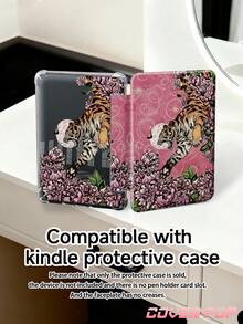 Tiger Descending The Mountain - Peony Painting Tablet Case Compatible With IPad Air 11-Inch M3 2025 / M2 2024, Air 5th Generation 2022 , (A16) 11 Inch 11th Generation 2025,Compatible With Samsung Galaxy Tab,Kindle Paperwhite 12th Gen 2024, Clear Back ,Fashion Pattern Protective Case,Autlueomatic Sleep And Wake-Up Function, Airbag Protection, Suitable For Gifts And Office Use - Multicolor - View 9