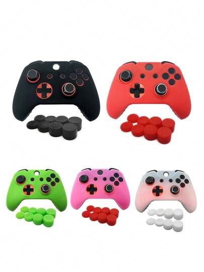 1 Set Compatible With Xbox One, 1 Controller Cover + 8 Joystick Caps, Dust-Proof, Anti-Scratch, Non-Slip, Enhanced Gaming Experience