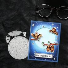 Creative Bat Planet Dies, DIY Scrapbooking Album And Embossing Stencil, Greeting Card Making Tool, Card Paper Cutting Crafts ,Gift Card Making Template Die Cuts. - Silver - View 6