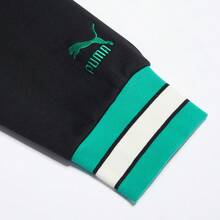 Puma [Oversized] Unisex Loose Fit Sports Jacket V-Neck Knit Cardigan Casual Top 62579801 - Black - View 5