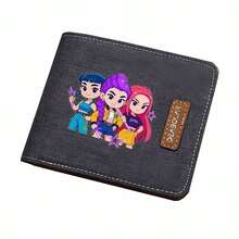 1pc KPOP Witch Hunting Girl Group Canvas Wallet, Unisex Fashion Coin Purse - Multicolor - View 4
