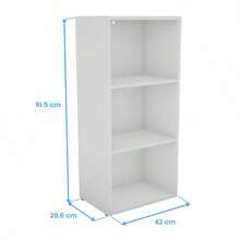 Miroytengo Prateleira baixa Plea, armário de armazenamento em melamina, moderno, 42x92x29 cm, versátil para sala de estar, sala de jantar, decoração de interiores, funcional para espaços pequenos, kit de montagem, instruções e parafusos incluídos.. - Branco - Ver 5