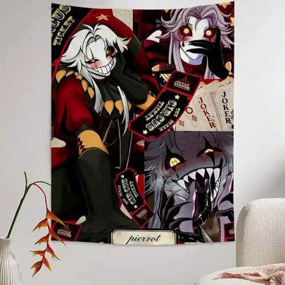 Amine The Freak Circus Pierrot Colorful Tapestry Wall Hanging Bohemian Wall Tapestries Mandala Wall Art Decor