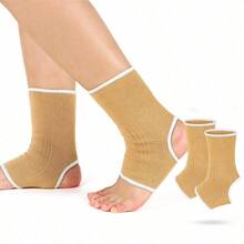 1双吸湿排汗柔软踝部压缩袜，适合跑步、健身、徒步旅行和其他运动 - 彩色 - 查看 2