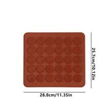 30pcs/48pcs Non-Stick Professional Grade Silicone Mats, Suitable For DIY Macarons, Chocolate Molds. No Baking Tools Required - Coffee Brown - View 5