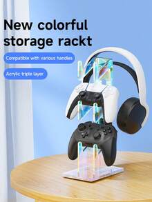 游戏手柄收纳支架，兼容/PlayStation 5/X1主机/Switch Pro手柄，游戏配件，打造你的游戏堡垒，游戏手柄支架，PlayStation 4/5游戏手柄支架，游戏手柄配件 - 彩色 - 查看 12