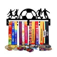 1pc Metal Medal Display Rack, Wall Decor Storage Holder For Sports Awards, Suitable For Sports Enthusiasts And Athletes, Can Be Displayed Indoors And Outdoors, Perfect Gift For Sports Fans And Champions - Black - View 2