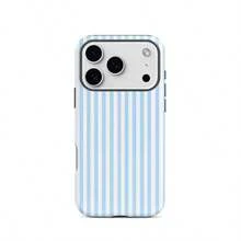 Ốp điện thoại Burgi kẻ sọc màu xanh hải quân, tương thích với iPhone 16, 15, 14, 13, 12 Pro Max, quà tặng cho phụ nữ và các cặp đôi. - Nhiều màu 3 - Xem 1