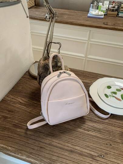 Ba lô tối giản thời trang Macaron dành cho nữ, túi xách nữ, túi đeo vai mini.