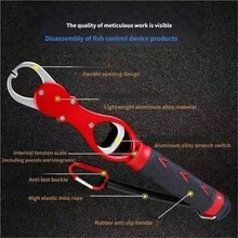 18kg Capacity Heavy Duty Fish Lip Gripper, Stainless Steel Fish Lip Clamp With Spring Rope And Carabiner, Durable Design, Corrosion Resistant, High Quality Metal, Suitable For Outdoor Sports Enthusiasts And Leisure Fishing - Multicolor - View 12