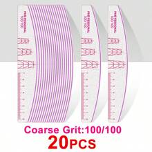 Lima de uñas profesional en forma de media luna, bloque de pulido de doble cara graduado, tiras de lijado de uñas de grano 100/150/180/240, herramienta minimalista de cuidado de uñas para uso en salón - Multicolor - Ver 22