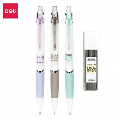 4pcs 0.5mm Mechanical Pencil Set - Includes Lead Refills - Suitable For Writing And Drawing, For Office, School And Home Use