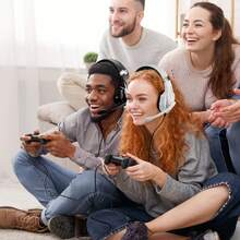 G9000 Pro Stereo Gaming Headset,Immersive Over Ear Headphones With Microphone,Led Lights And Soft Memory Earmuffs,Perfect Gift For Valentine's Day. - Visa 10