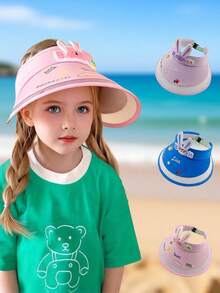 1 pieza Sombrero de sol unisex, Gorra de malla transpirable con protección solar para bebé, adecuada para actividades al aire libre - Multicolor - Ver 1