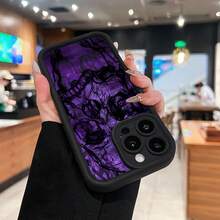 Purple skull with graffiti and abstract lines. This stylish phone case is compatible with Samsung, Apple, VIVO, OPPO, , Transsion, ,  and Honor. Made of TPU silicone, it offers shock and drop protection and a superior feel. It's an ideal gift for family, friends, and loved ones, and a perfect choice for valentines day and Year's gift.
phone case, case, 17 pro case,ipad case,phone cases, 16 case, 17 case, 15 case, 17 pro max,phone case  15, 16 plus case, 14 case,case - Negro - Ver 2