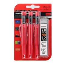 1 Box Of Lead/1 Set Of Woodworking Pencils, Solid Color 2.8 Mechanical Construction Pencils, Built-In Pencil Sharpener Design, Anti Roll Pen Clip, Large Capacity Pen Core That Is Not Easy To Break, Marking Pen, Automatic Pencil - Sets - View 10