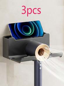 Blow Dryer Holder Rack, Bathroom Wall Mount Hairdryer Stand, No Drilling Required Storage Organizer - Multicolor - View 17
