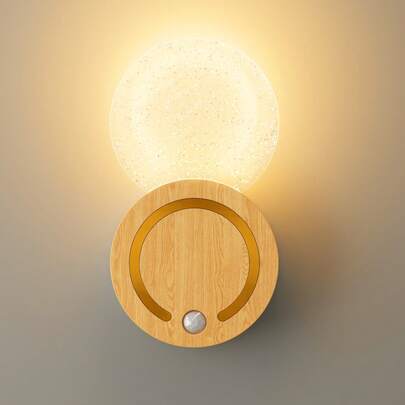 Crystal Sensor Wall Light, Acrylic Wall Decor Lamp, Wireless USB Rechargeable, 3 Color Adjustable, Long Lasting Battery, Soft Lighting, Eye-Caring, Suitable For Cabinet, Closet, Staircase, Hallway, Bedroom, Office, Bathroom, Christmas & Birthday Gift