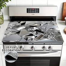 1pc, 2D Flat Protective Cover, Fashionable And Easy To Clean, Suitable For Any Kitchen, Washing Machine, Dryer, Furnace Panel Protective Device And Glass Furnace Cover - Multicolor - View 17