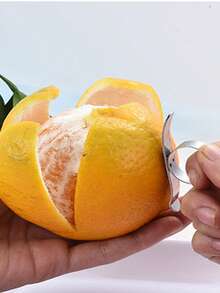 Herramienta circular de acero inoxidable para pelar naranjas, Herramienta en forma de caracol para pelar naranjas, Herramienta para quitar la piel de naranjas y granadas, Herramienta para pelar y cortar naranjas - Multicolor - Ver 6