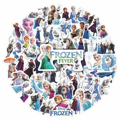 55 Frozen Stickers, Frozen Party Favors, Cartoon Stickers, Anna Cartoon Stickers, Olaf Cartoon Stickers, Kristoff Cartoon Stickers, Sven Cartoon Stickers, Waterproof Stickers, Stickers, Can Be Used For Books, Diaries, Phone Cases, Laptops, Tablets, Water Bottles, Suitable As Holiday, Birthday Gifts Or Reward Stickers, Gift Decorations