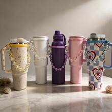 Dây đeo tay cầm bằng hạt cườm cho bình nước và các loại bình đựng nước khác. - Nhiều màu - Xem 6