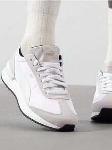 PUMA彪馬 R78 Nylon Retro 舒適百搭低筒 生活休閒鞋 男女同款 灰白 - 灰白色 - 查看 1