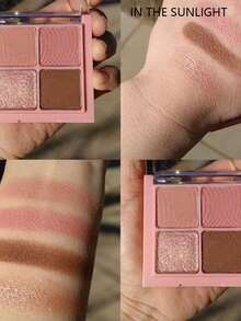 Rom&nd Better Than Eyes 02 Dry Rose Eyeshadow Palette, Basic Eyeshadow Palette, 4 Colors In Natural Daily Tones, Velvety Texture, Easy To Apply, Rich Color, Matte And Shimmer Finish, High Pigmentation, Long-Lasting And Smudge-Proof, Korean Cosmetics, Korean Makeup, Gift - 02 Hoa hồng khô - Xem 3