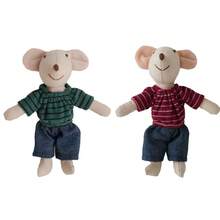 1 pièce/2 pièces Poupée de souris mini détachable de 15 cm pour costume de fête, jouet en tissu doux de souris convenant pour maison de poupée et décoration de mini scène, cadeau pour enfants - Multicolore - Voir 13
