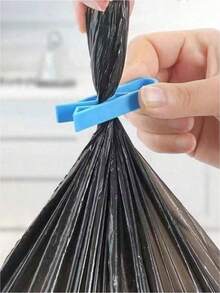 1个垃圾袋夹，固定环，家用垃圾袋桶边夹，防滑夹，固定环，20/50个套装 - 藍色 - 查看 5