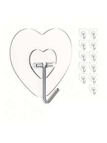 Adhesive Wall Hooks Bathroom Kitchen 24 Packs Heavy Duty 22lb(Max) Nail Free Sticky Hangers With Stainless Hooks Utility Towel Bath Ceiling Hooks - Multicolor - View 1