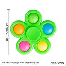 1pc New 5-Leaf Bubble Toy, Finger Spinner Stress Relief - Birthday Gift, Christmas Gift, Holiday Gift, Perfect Gift For Friends And Family - Multicolor - View 3