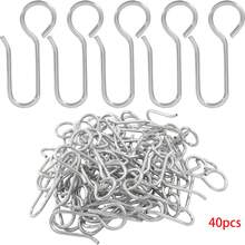 Metal Curtain Track Hooks, S-Shaped Small Curtain Hooks, Curtain Hook Pins, Curtain Line Hooks, Curtain Track Rollers, Ceiling Curtain Tracks, Home & Bathroom Decor, Autumn Decor, Bathroom Accessories, Back To School Ceiling Decor Hooks, Curtain & Shower Curtain Clips, Curtain Track S-Hooks, Car Curtain Hooks - Silver - View 11