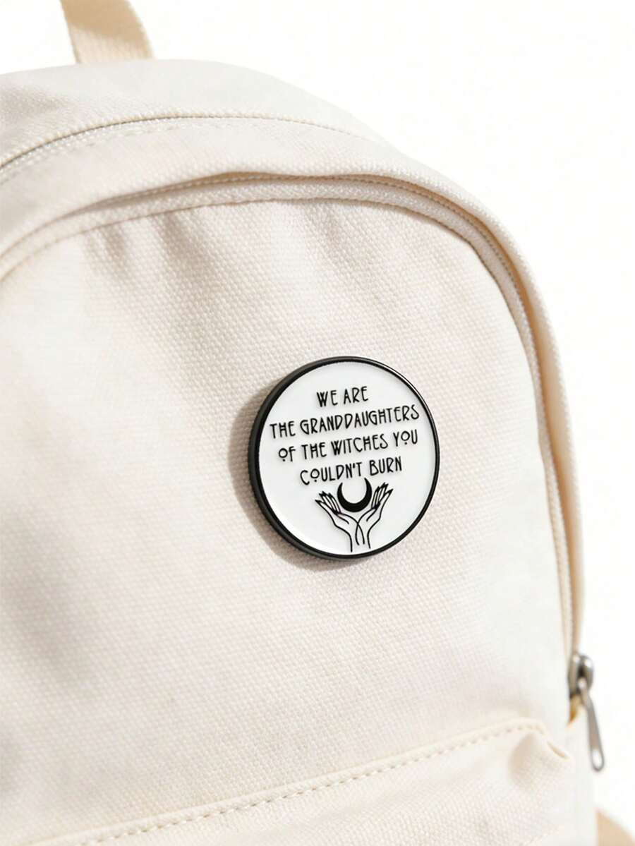 1 pieza Broche de esmalte "Somos las nietas de las brujas que no pudieron quemar", insignia de solapa de metal, joya de regalo - Multicolor - Ver 1