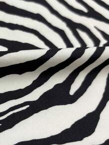 XLLAIS 女士性感斑马纹修身吊带背心短裤套装，2026 Y2K 时尚度假装春季款 - 斑馬紋 - 查看 7