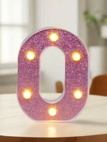 1個 16cm 創意家居裝飾 LED 粉色字母燈，室內桌面裝飾 0-9 數字燈，字母跑馬燈，婚禮求婚週年紀念生日派對裝飾字母與數字燈，女孩臥室裝飾字母燈 - 深粉紅色 - 查看 43