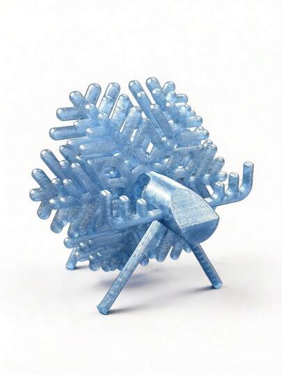 1set Nordic Style Snowflake Insulation Coaster, Fog Blue Stable Cup Mat For Home & Christmas