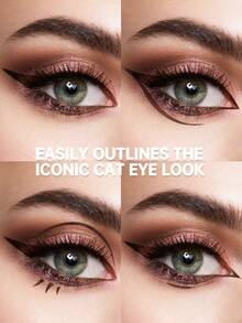 CATKIN Smooth Liquid Eyeliner Pen, Ultra-High Color Saturation, Waterproof, Creates Thick Bold Lines, C02 Brown - C02 Brown - View 3