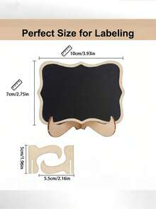 5/10pcs Small Chalkboard Signs With Stands, Wooden Blackboard Tags For Wedding Decor, Party Buffet Display, Place Cards, Food Labels - Mini Blackboard Sign - View 3