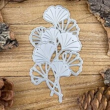 1pc Ginkgo Leaf Flower Metal Cutting Die, Suitable For DIY Scrapbooking, Album, Greeting Card, Home Decor, Holiday Blessings - A - View 10