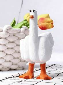 Funny Home Decor Duck Figurine, Creative Gift, Desktop Ornament, Office Decor, Home Decor - A - View 1
