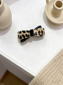 1 buc Vintage Leopard Print Bow Hair Clip pentru femei Y2K estetic Hair Barrettes cadou de Paște Ziua Sfântului Patrick cadou accesorii de petrecere uz zilnic, cleme cu gheare - Multicolor - Vizualizare 11
