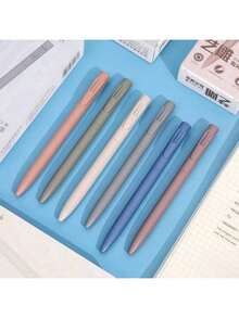 1pc Retro Sculpture Shaped Creative Ballpoint Pen, Suitable For Students, Journaling And Office Use - Multicolor Random - View 8