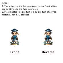 1/2pcs360° Rotating Acrylic Graduation Ornament With Bouquet And"Congratulations"Sign.Suitable For Desks,Bookshelves, Bedrooms - Rotating Ornaments - View 7