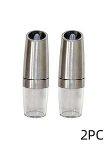 1/2 套装重力感应电动盐和胡椒研磨器套装，带 LED 灯（不含电池），单手操作，粗细可调，黑色厨房工具，圣诞节/万圣节/父亲节/母亲节礼物（需要 6 节 AAA 电池） - 彩色 - 查看 15